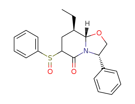 (3S,8R,8aS)-8-ethyl-5-oxo-3-phenyl-6-(phenylsulfinyl)-2,3,6,7,8,8a-hexahydro-5H-oxazolo[3,2-a]pyridine