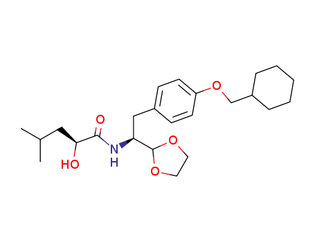 (2S)-N-{(1S)-2-[4-(cyclohexylmethoxy)phenyl]-1-(1,3-dioxolan-2-yl)ethyl}-2-hydroxy-4-methylpentanamide