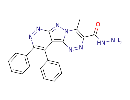 4-methyl-9,10-diphenylpyridazino[3',4':3,4]pyrazolo[5,1-c]-1,2,4-triazine-3-carbohydrazide