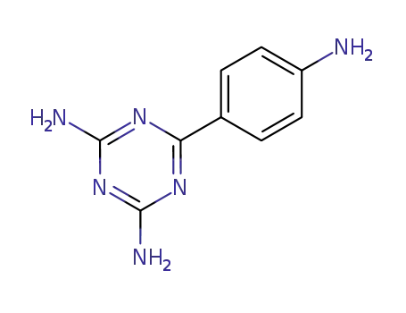 Molecular Structure of 15074-26-7 (6-(4-Aminophenyl)-1,3,5-triazine-2,4-diamine)