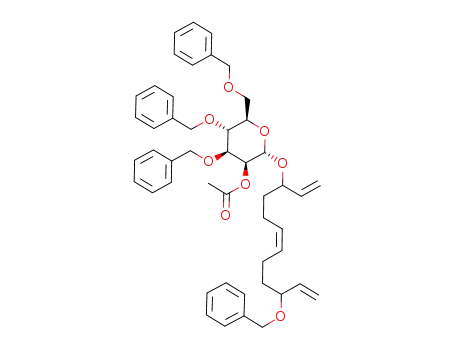 Acetic acid (2S,3S,4S,5R,6R)-4,5-bis-benzyloxy-6-benzyloxymethyl-2-((Z)-8-benzyloxy-1-vinyl-deca-4,9-dienyloxy)-tetrahydro-pyran-3-yl ester