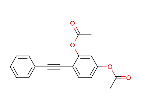 Molecular Structure of 504422-00-8 (1,3-Benzenediol, 4-(phenylethynyl)-, diacetate)