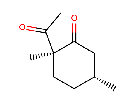 Cyclohexanone, 2-acetyl-2,5-dimethyl-, (2S,5R)- (9CI)