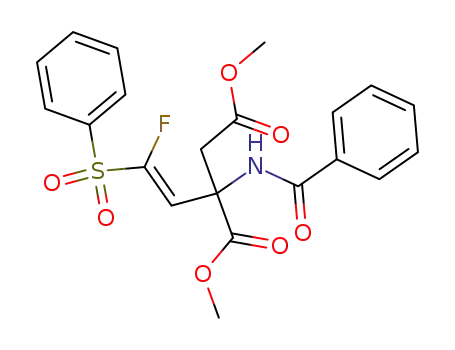 (+/-)-α,β-dimethyl N-benzoyl-α-(E)-(2'-fluoro-2'-benzenesulfonyl)vinylaspartate