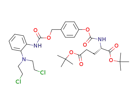 di-tert-butyl 4-{[2'-(N,N-bis(2''-chloroethyl)amino)phenyl]carbamoyloxymethyl}phenyloxycarbonyl-L-glutamate