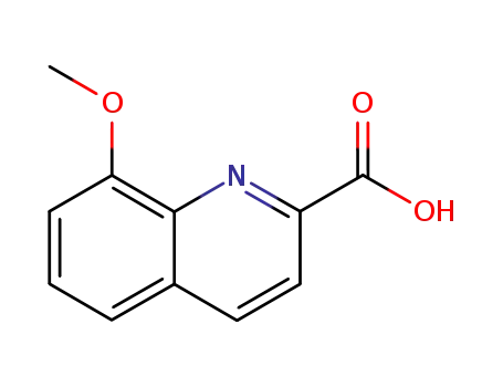 Molecular Structure of 21141-35-5 (8-METHOXY-QUINOLINE-2-CARBOXYLIC ACID)