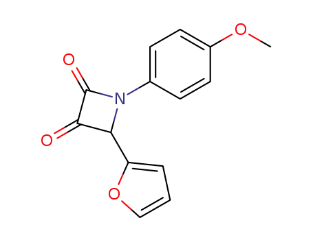 4-(2-FURANYL)-1-(4-METHOXYPHENYL)-2,3-AZETIDINEDIONE