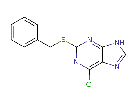 Molecular Structure of 51998-91-5 (2-BENZYLTHIO-6-CHLOROPURINE (2BS6ClP))