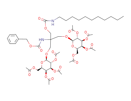 N-(benzyloxycarbonyl)-N'-undecylcarbamoyloxymethylbis[O-(2,3,4,6-tetra-O-acetyl-β-D-galactopyranozyl)hydroxymethyl]aminomethane