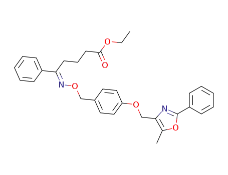 5-[(E)-4-(5-Methyl-2-phenyl-oxazol-4-ylmethoxy)-benzyloxyimino]-5-phenyl-pentanoic acid ethyl ester