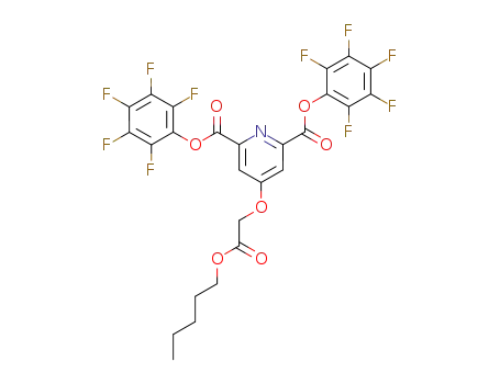Molecular Structure of 696609-86-6 (bis-pentafluorophenyl 4-pentyloxycarbonylmethoxypyridine-2,6-dicarboxylate)