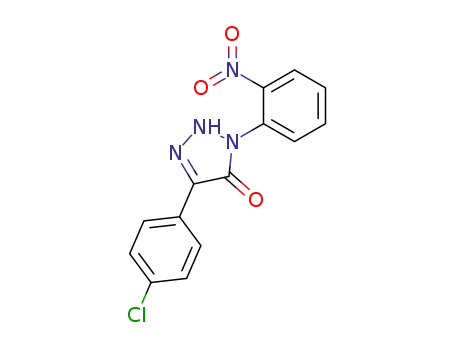 Molecular Structure of 849690-55-7 (4H-1,2,3-Triazol-4-one,
5-(4-chlorophenyl)-2,3-dihydro-3-(2-nitrophenyl)-)