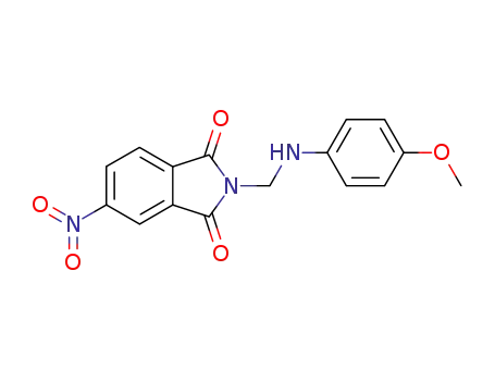 Molecular Structure of 108837-76-9 (2-<i>p</i>-anisidinomethyl-5-nitro-isoindoline-1,3-dione)