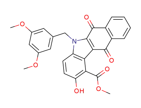 5H-Benzo[b]carbazole-1-carboxylic acid,
5-[(3,5-dimethoxyphenyl)methyl]-6,11-dihydro-2-hydroxy-6,11-dioxo-,
methyl ester