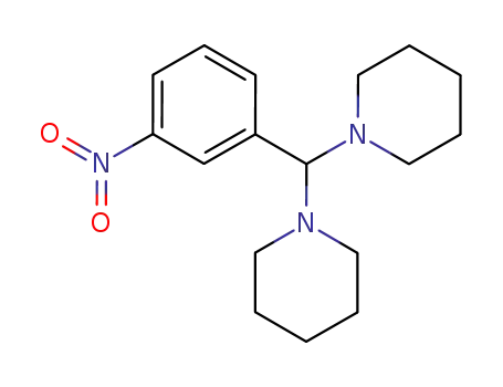 Molecular Structure of 61456-72-2 (Piperidine, 1,1'-[(3-nitrophenyl)methylene]bis-)