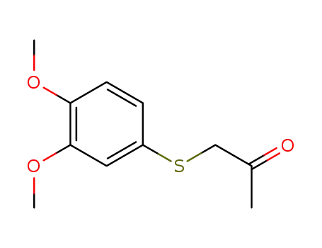 Molecular Structure of 110057-62-0 (acetonyl 3,4-dimethoxyphenyl sulfide)