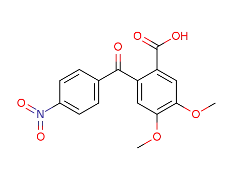 Molecular Structure of 92774-13-5 (Benzoic acid, 4,5-dimethoxy-2-(4-nitrobenzoyl)-)