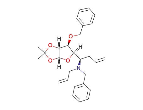 3-O-benzyl-5,6-dideoxy-1,2-O-isopropylidene-5-(N-benzyl-N-propenylamino)-α-D-gluco-7-eno-octo-1,4-furanose