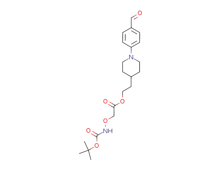 Acetic acid, [[[(1,1-dimethylethoxy)carbonyl]amino]oxy]-,
2-[1-(4-formylphenyl)-4-piperidinyl]ethyl ester