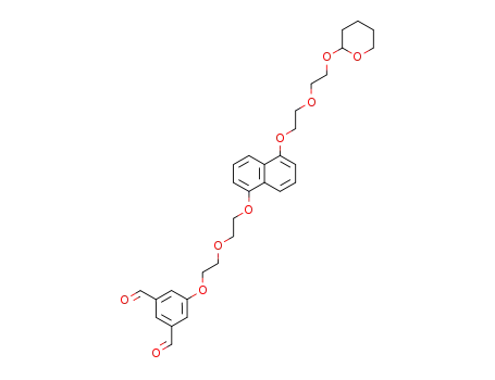 5-{2-[2-(5-{2-[2-(tetrahydro-pyran-2-yloxy)-ethoxy]-ethoxy}-naphthalen-1-yloxy)-ethoxy]-ethoxy}-benzene-1,3-dicarbaldehyde