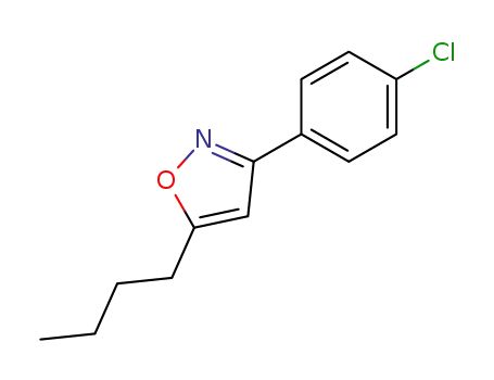 Molecular Structure of 29363-96-0 (5-butyl-3-(4-chlorophenyl)isoxazole)