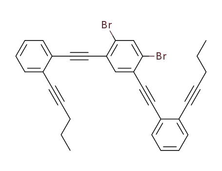 1,5-bis[2-(pent-1-ynyl)phenyl]ethynyl-2,4-dibromobenzene