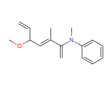 Molecular Structure of 791799-44-5 (N-methyl-N-((E)-3-methyl-5-methoxyhepta-1,3,7-trien-2-yl)benzeneamine)