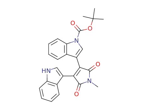 1H-Indole-1-carboxylic acid, 3-[2,5-dihydro-4-(1H-indol-3-yl)-1-methyl-2,5-dioxo-1H-pyrrol-3-yl]-, 1,1-dimethylethyl ester