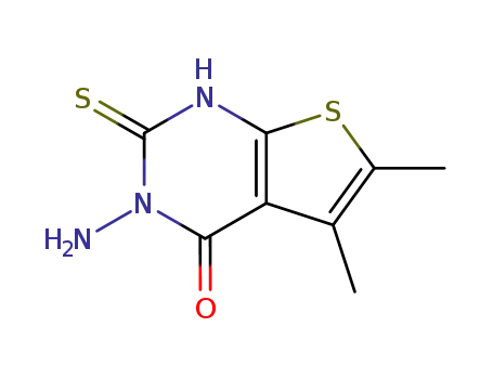 Molecular Structure of 170244-01-6 (3-amino-5,6-dimethyl-2-sulfanylthieno[2,3-d]pyrimidin-4(3H)-one)