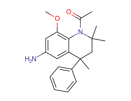 1-acetyl-6-amino-8-methoxy-4-phenyl-1,2,3,4-tetrahydro-2,2,4,7-tetramethylquinoline