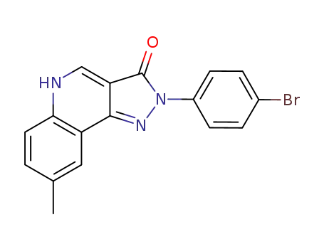 2-(4-bromo-phenyl)-8-methyl-2,5-dihydro-pyrazolo[4,3-<i>c</i>]quinolin-3-one