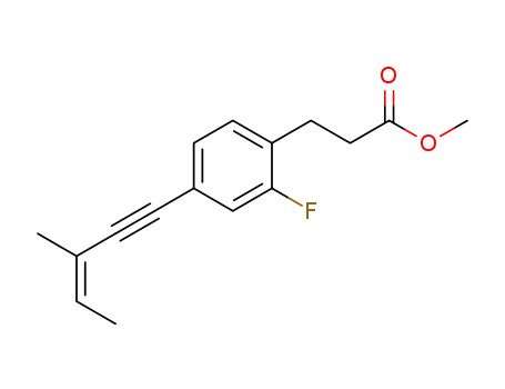 methyl (Z)-3-(2-fluoro-4-(3-methylpent-3-en-1-yn-1-yl)phenyl)propanoate