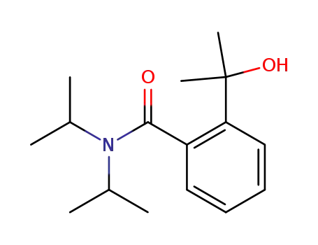 Molecular Structure of 721947-03-1 (Benzamide, 2-(1-hydroxy-1-methylethyl)-N,N-bis(1-methylethyl)-)