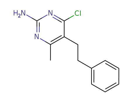 Molecular Structure of 651359-60-3 (2-Pyrimidinamine, 4-chloro-6-methyl-5-(2-phenylethyl)-)