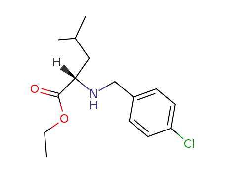 Molecular Structure of 834883-67-9 (L-Leucine, N-[(4-chlorophenyl)methyl]-, ethyl ester)