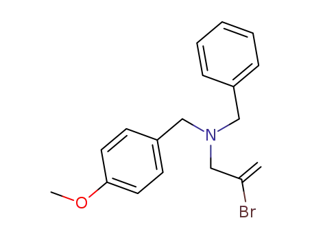Molecular Structure of 685891-70-7 (Benzenemethanamine,
N-(2-bromo-2-propenyl)-4-methoxy-N-(phenylmethyl)-)
