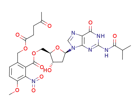Guanosine, 2'-deoxy-N-(2-methyl-1-oxopropyl)-,
5'-[6-[[(1,4-dioxopentyl)oxy]methyl]-3-methoxy-2-nitrobenzoate]