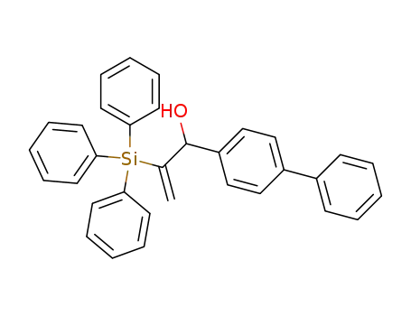 Molecular Structure of 719283-10-0 (1-biphenyl-4-yl-2-triphenylsilanyl-prop-2-en-1-ol)