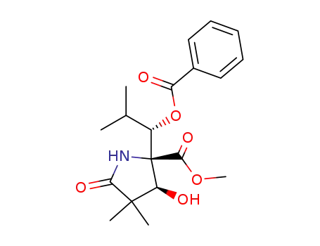 (2S,3S)-2-((S)-1-Benzoyloxy-2-methyl-propyl)-3-hydroxy-4,4-dimethyl-5-oxo-pyrrolidine-2-carboxylic acid methyl ester