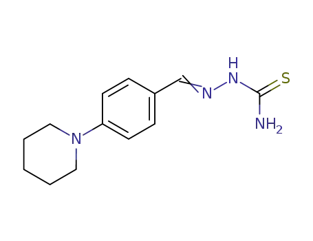 Molecular Structure of 63916-23-4 (4-Piperidinobenzaldehyde thiosemicarbazone)