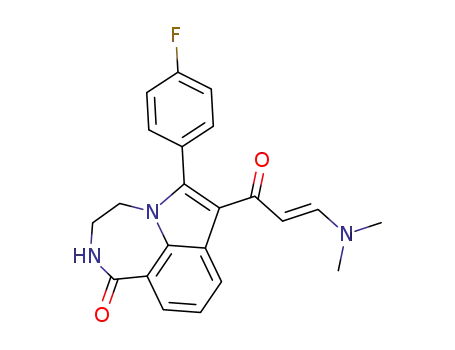 7-((E)-3-dimethylaminoacrylolyl)-6-(4-fluorophenyl)-3,4-dihydro-2H-diazepino[6,7,1-hi]indol-1-one