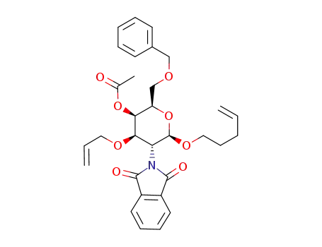 pent-4-enyl 4-O-acetyl-3-O-allyl-6-O-benzyl-2-deoxy-2-phthalimido-β-D-galactopyranoside