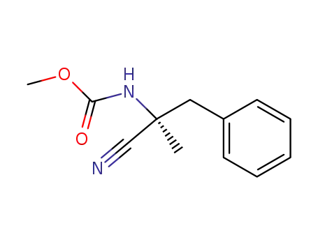 (2S)-2-[(methoxycarbonyl)amino]-2-methyl-3-phenylpropanonitrile