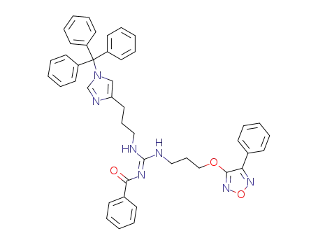 Molecular Structure of 565446-64-2 (<i>N</i>-benzoyl-<i>N</i>'-[3-(4-phenyl-furazan-3-yloxy)-propyl]-<i>N</i>''-[3-(1-trityl-1<i>H</i>-imidazol-4-yl)-propyl]-guanidine)