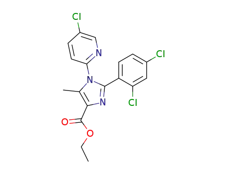 1H-Imidazole-4-carboxylic acid,
1-(5-chloro-2-pyridinyl)-2-(2,4-dichlorophenyl)-5-methyl-, ethyl ester