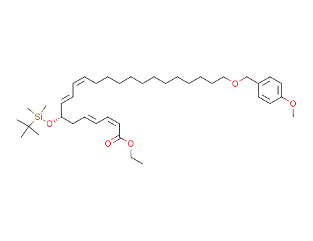 (2Z,4E,8E,10Z)-(S)-7-(tert-Butyl-dimethyl-silanyloxy)-23-(4-methoxy-benzyloxy)-tricosa-2,4,8,10-tetraenoic acid ethyl ester