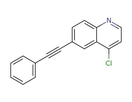 Molecular Structure of 766557-83-9 (4-chloro-6-(phenylethynyl)quinoline)
