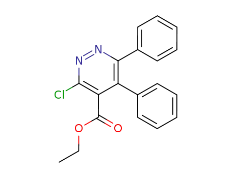 Molecular Structure of 54108-27-9 (ETHYL 3-CHLORO-5,6-DIPHENYLPYRIDAZINE-4-CARBOXYLATE)