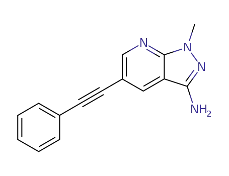 1-methyl-3-amino-5-phenylethynyl-1H-pyrazolo[3,4-b]pyridine