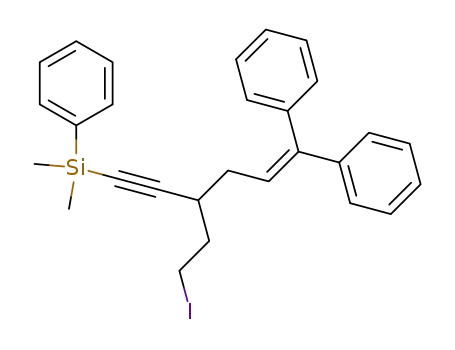 [3-(2-iodo-ethyl)-6,6-diphenyl-hex-5-en-1-ynyl]-dimethyl-phenyl-silane